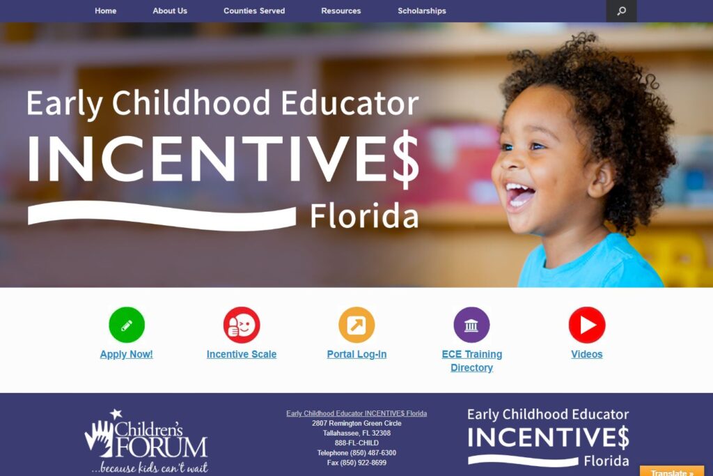 Early Childhood Educator INCENTIVE Florida